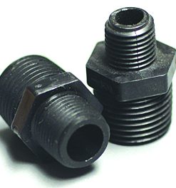 Nipple Reducing 3/4"x3/8" MIPTxMIPT Black Poly Fitting