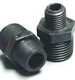 Nipple Reducing 3/8"x1/2" MIPTxMIPT Black Poly Fitting