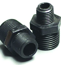 Nipple Reducing 3/4"x1/2" MIPTxMIPT Black Poly Fitting