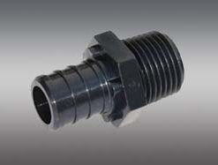 Male Adapter Insert 1/2" ID true 1/2" MIPT Black Poly. Fitting
