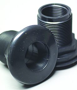 Tank Adapter 1" Thread by Thread AKA Bulkhead Black